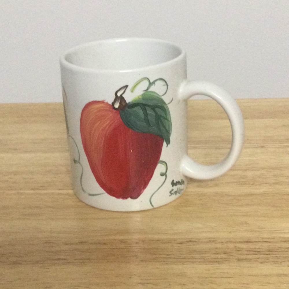 🌞 Apple cider ceramic mug.standard coffee cup size 4” tall 3” diameter
